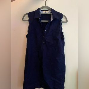 Navy blue scalloped dress